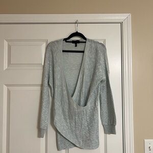 Express Mint Green V-Neck Sweater